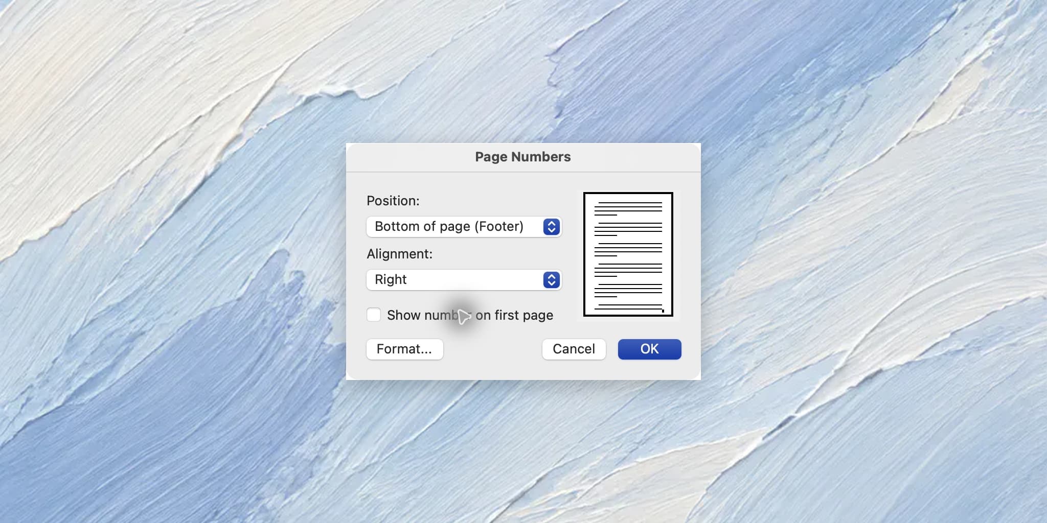 How to number pages in Word and skip the cover page